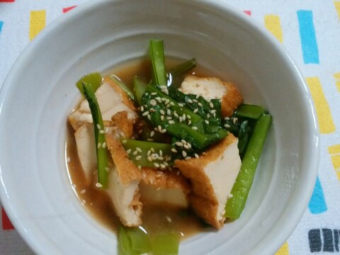 小松菜と厚揚げの炒め煮(中華味)